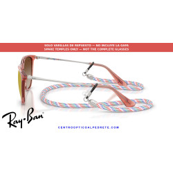 Pareja de varillas originales Ray-Ban Junior Erika RJ9060S 7225S0 Transparent