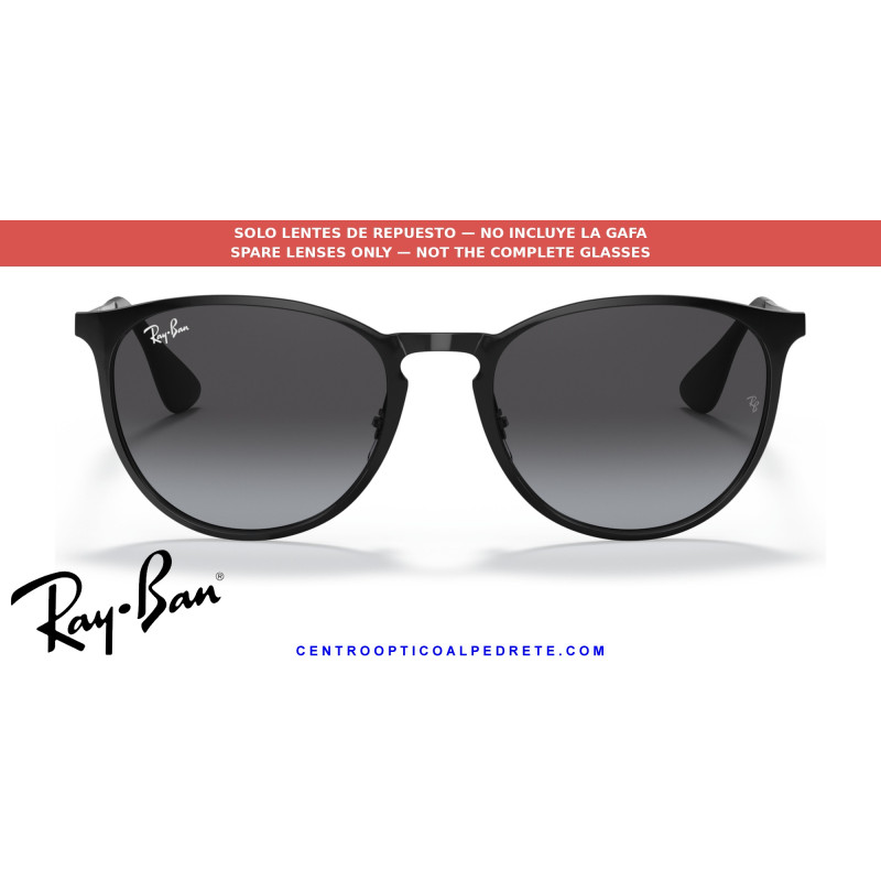 Pareja de lentes originales Ray-Ban Erika Metal RB3539 002/8G Grey Gradient