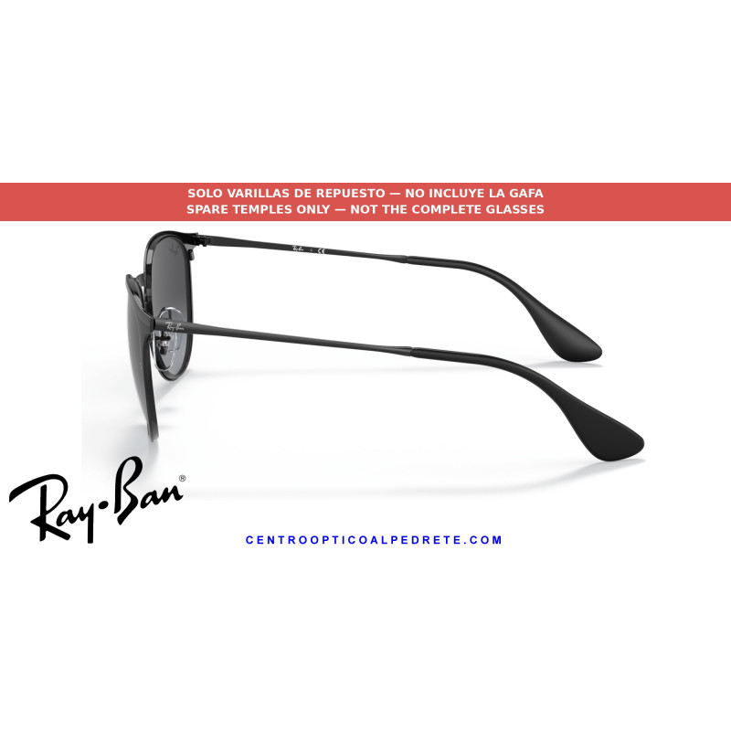Pareja de varillas originales Ray-Ban Erika Metal RB3539 002/8G Black Original
