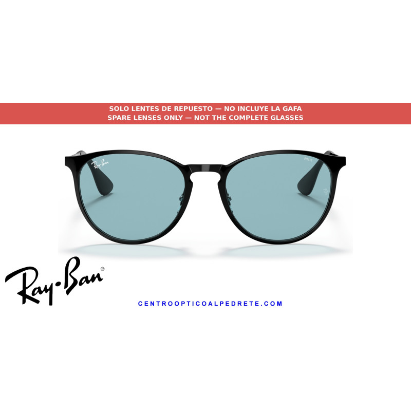 Pareja de lentes originales Ray-Ban Erika Metal RB3539 002/Q2 Evolve Photo Blue