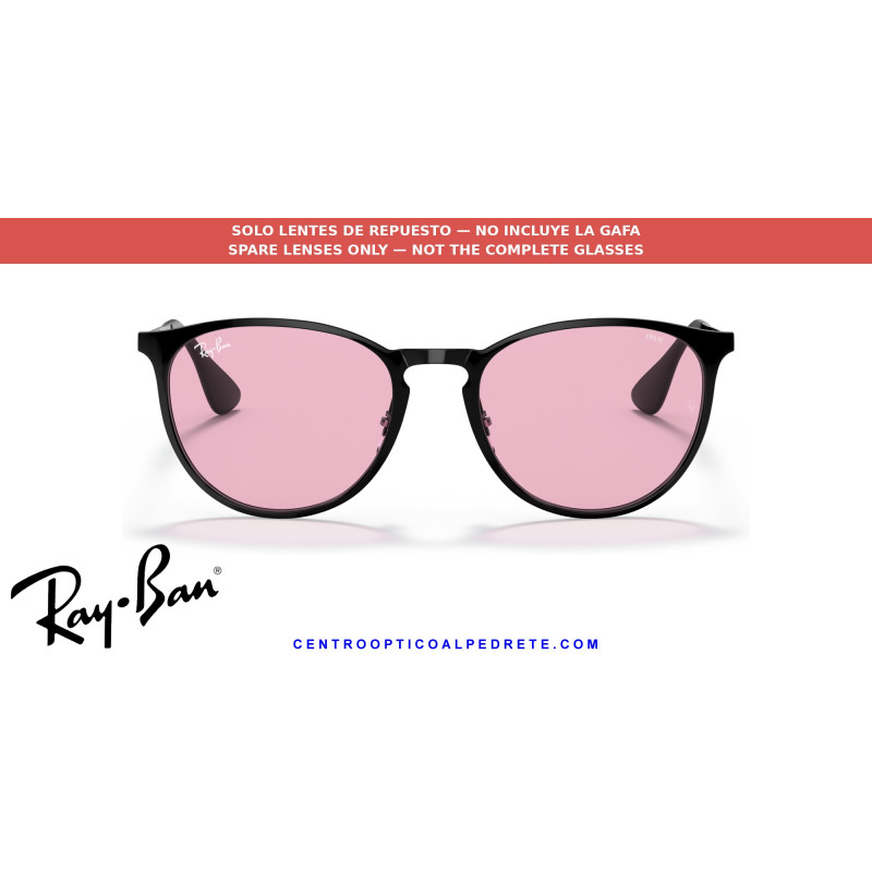 Pareja de lentes originales Ray-Ban Erika Metal RB3539 002/Q3 Photochromic Pink