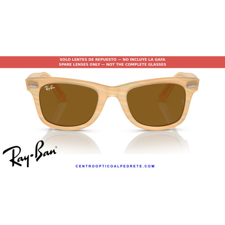 Lentes de repuesto Ray-Ban Wayfarer RB2140 Brown | Centro Óptico Alpedrete