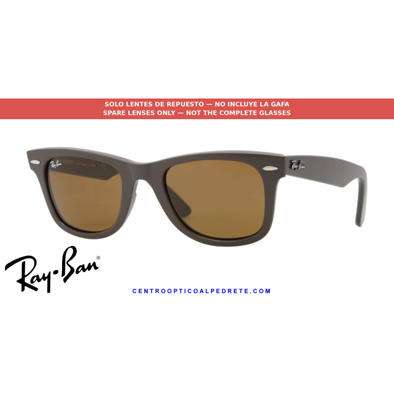 Lentes de repuesto Ray-Ban Wayfarer RB2140 Crystal Brown | Centro Óptico Alpedrete
