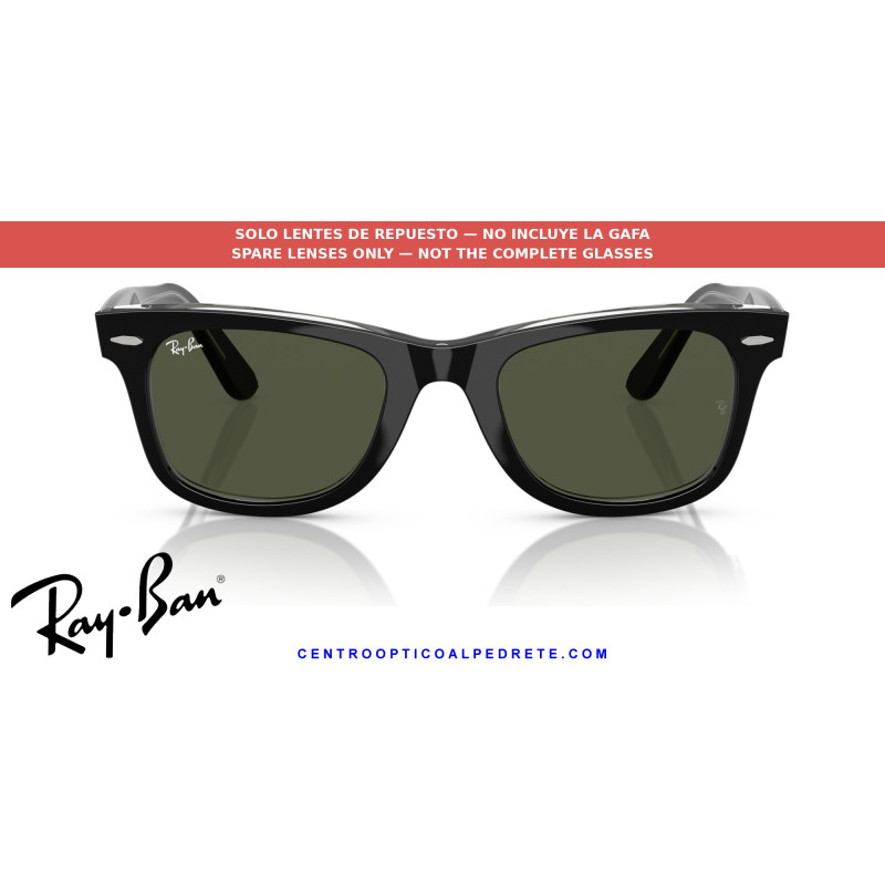 Lentes de repuesto Ray-Ban Wayfarer RB2140 Green | Centro Óptico Alpedrete