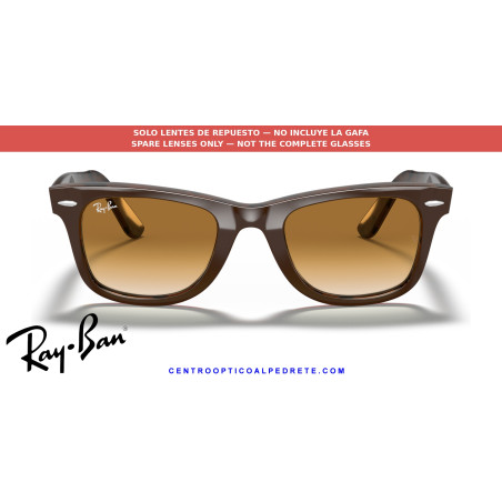 Ray-Ban Wayfarer RB2140 Replacement Light Brown Gradient Lenses | Óptica Alpedrete
