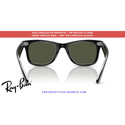 Ray-Ban RB2140 Wayfarer Replacement Temples Black on transparent | Alpedrete