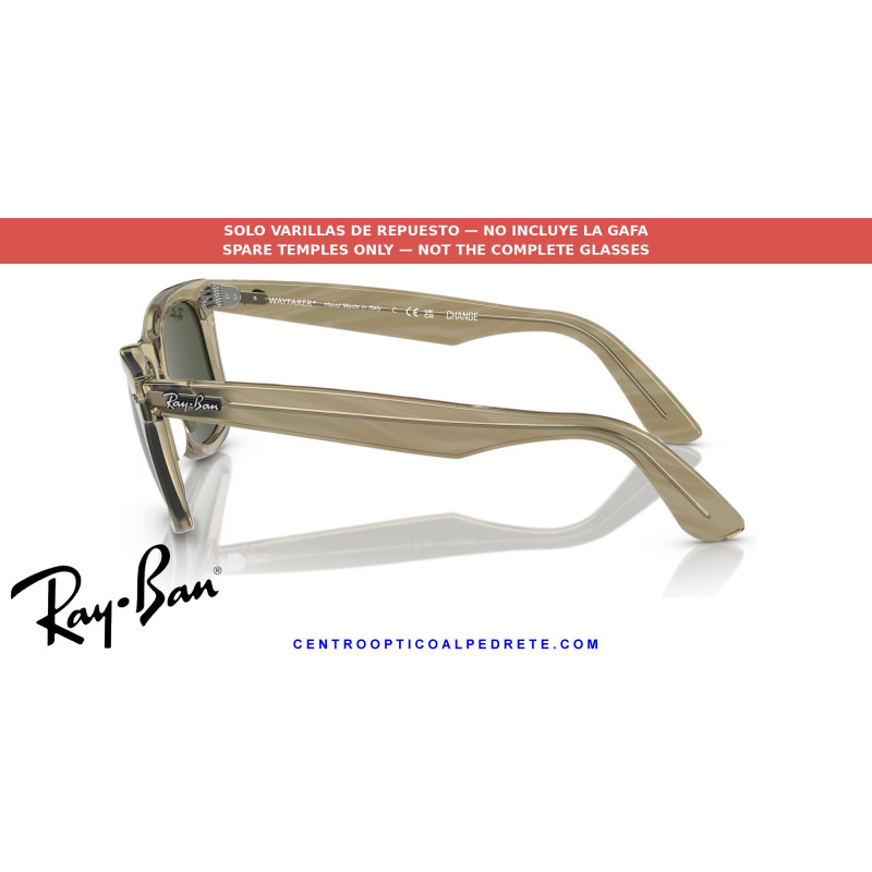 Ray-Ban RB2140 Wayfarer Replacement Temples Photo striped grey | Alpedrete