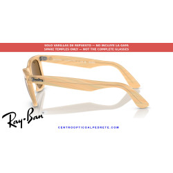 Ray-Ban RB2140 Wayfarer Replacement Temples Photo striped brown | Alpedrete