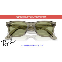 Ray-Ban RB2140 Wayfarer Replacement Temples Transparent green | Alpedrete