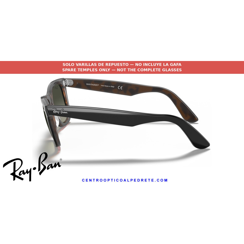 Ray-Ban RB2140 Wayfarer Replacement Temples Grey on havana | Alpedrete
