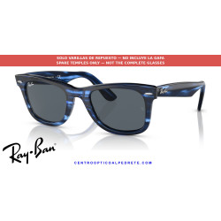 Ray-Ban RB2140 Wayfarer Replacement Temples Striped blue | Alpedrete