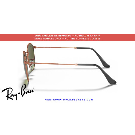 Ray-Ban Round Metal RB3447 Bronze-Copper Replacement Temples (167/1M)