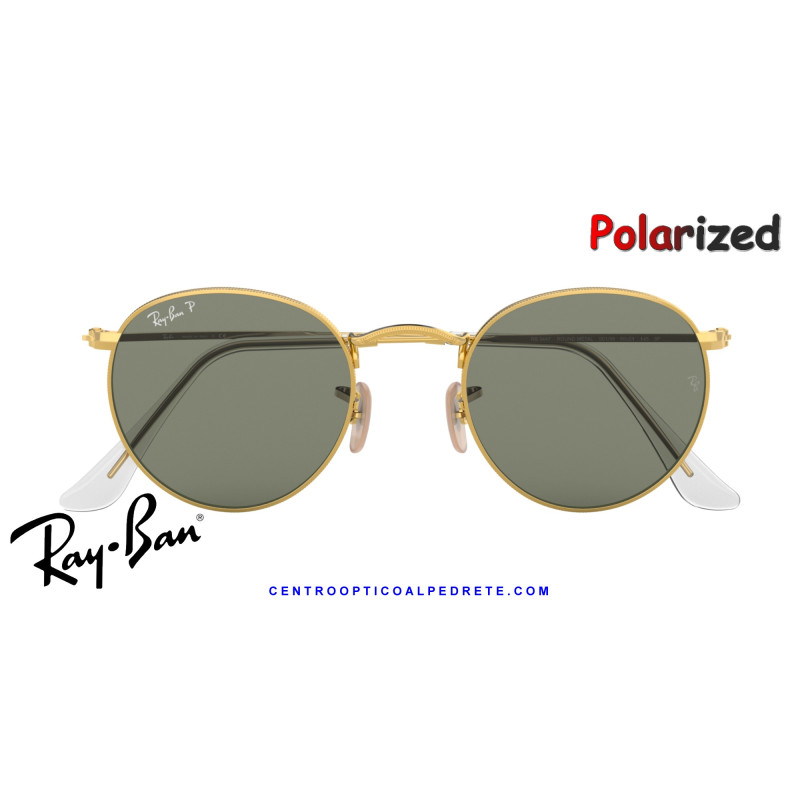 Ray-Ban Round Metal Arista Gold / G-15 Green Polarised | Centro Óptico Alpedrete