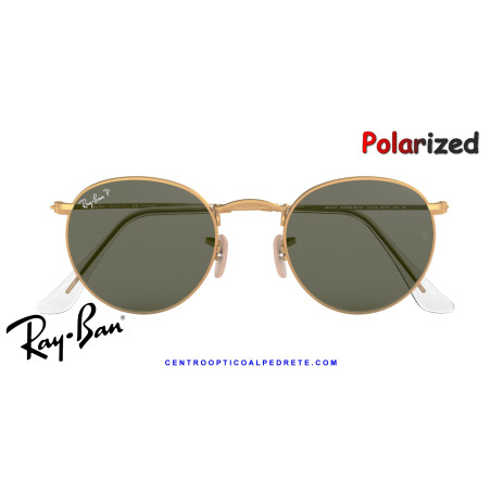Ray-Ban Round Metal Gold / G-15 Green Polarised | Centro Óptico Alpedrete