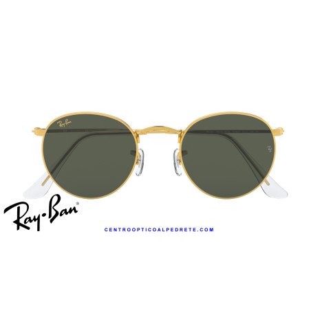 Ray-Ban Round Metal Gold / G-15 Green Sunglasses | Centro Óptico Alpedrete