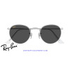Ray-Ban Round Metal Silver / Dark Grey Sunglasses | Centro Óptico Alpedrete