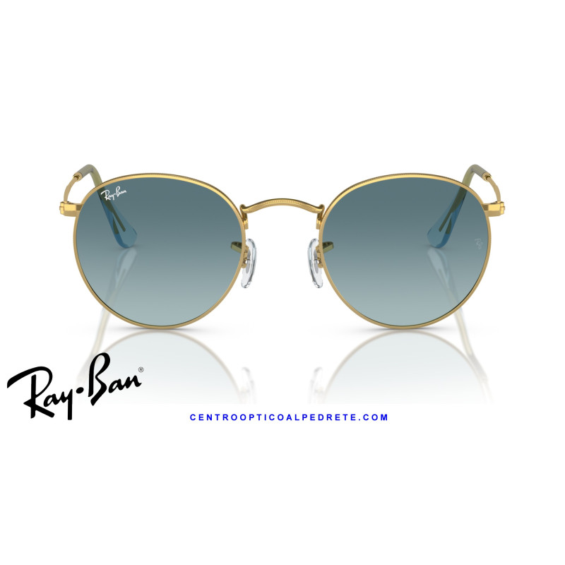 Gafas de sol Ray-Ban Round Metal Gold / Blue | Centro Óptico Alpedrete