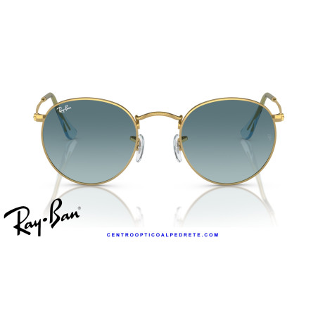 Gafas de sol Ray-Ban Round Metal Gold / Blue | Centro Óptico Alpedrete