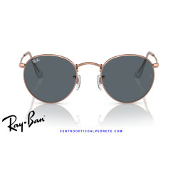 Ray-Ban Round Metal Rose Gold / Blue Sunglasses | Centro Óptico Alpedrete
