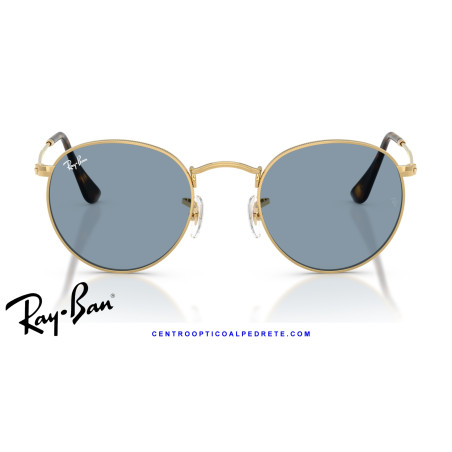 Ray-Ban Round Metal Arista / Blue Sunglasses | Centro Óptico Alpedrete
