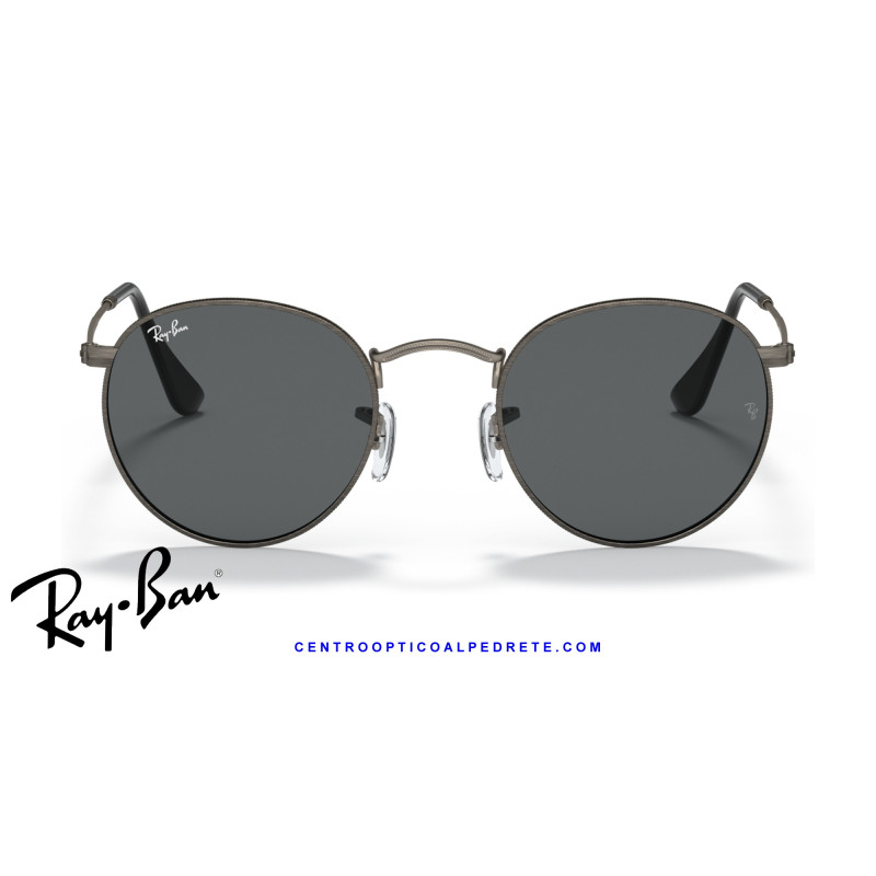 Ray-Ban Round Metal Gunmetal / Dark Grey Sunglasses | Centro Óptico Alpedrete