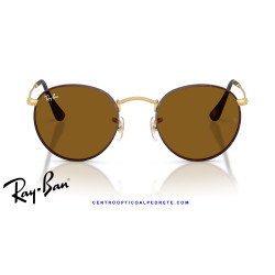 Ray-Ban Round Metal Matt Havana On Matt Arista Gold | Centro Óptico Alpedrete