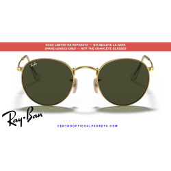 Ray-Ban RB3447 Round Metal Replacement Lenses G-15 Green | Alpedrete