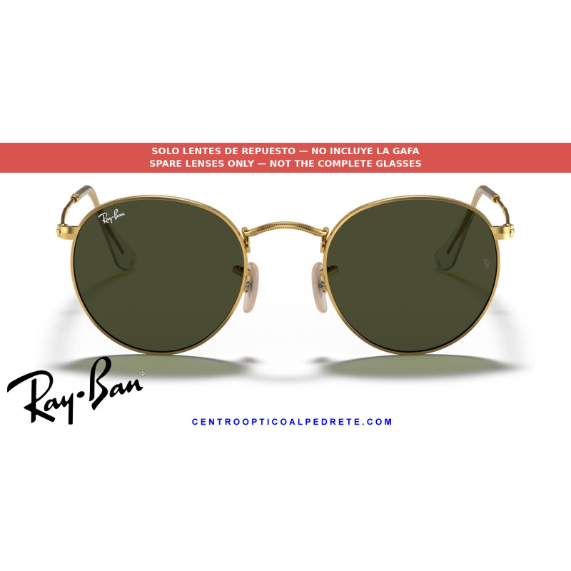 Lentes repuesto Ray-Ban Round Metal RB3447 G-15 verde | Alpedrete