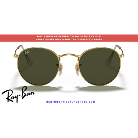 Lentes repuesto Ray-Ban Round Metal RB3447 G-15 verde | Alpedrete