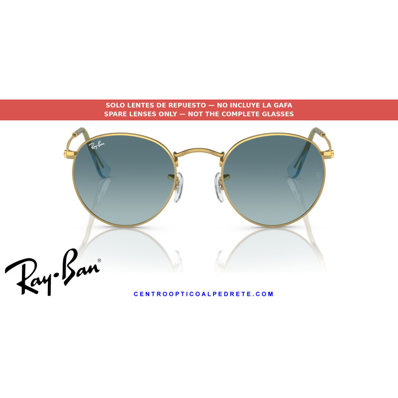 Ray-Ban RB3447 Round Metal Replacement Lenses Blue | Alpedrete