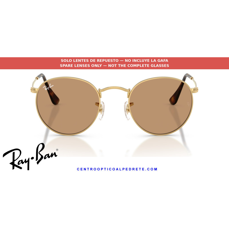 Lentes repuesto Ray-Ban Round Metal RB3447 Marrón | Alpedrete