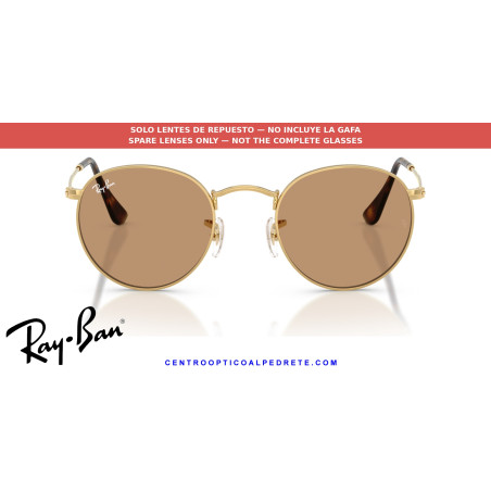 Ray-Ban RB3447 Round Metal Replacement Lenses Brown | Alpedrete