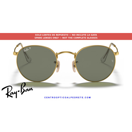 Lentes repuesto Ray-Ban Round Metal RB3447 Polarizadas G-15 verde