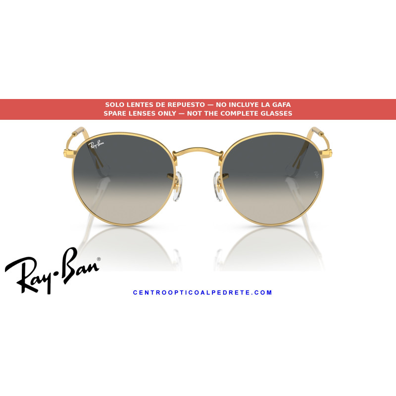 Ray-Ban RB3447 Round Metal Replacement Lenses Grey | Alpedrete