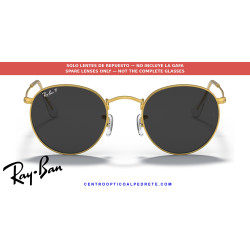 Ray-Ban RB3447 Round Metal Replacement Lenses Black Polarised
