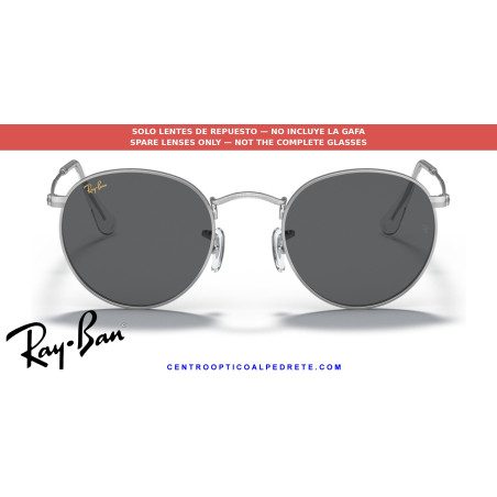 Ray-Ban RB3447 Round Metal Replacement Lenses Dark Grey | Alpedrete