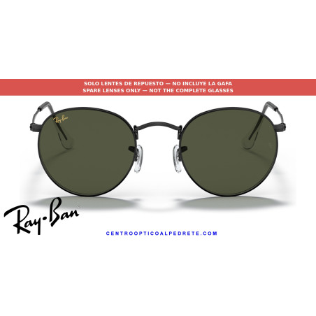 Ray-Ban RB3447 Round Metal Replacement Lenses G-15 Green | Alpedrete