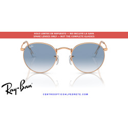 Lentes repuesto Ray-Ban Round Metal RB3447 Transparente y azul