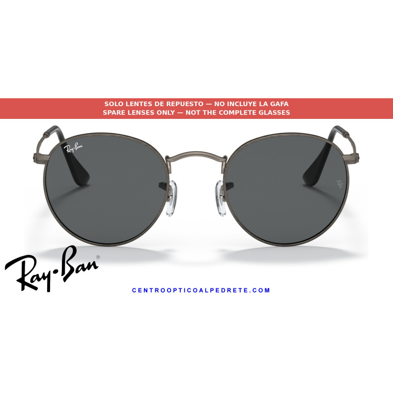 Ray-Ban RB3447 Round Metal Replacement Lenses Dark Grey | Alpedrete