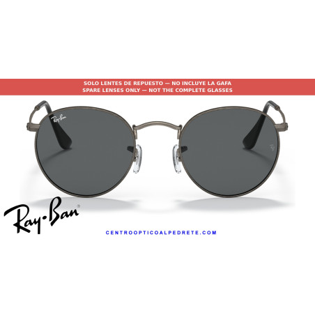 Ray-Ban RB3447 Round Metal Replacement Lenses Dark Grey | Alpedrete