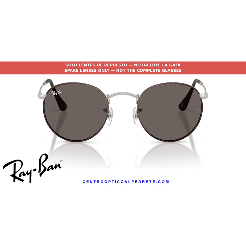 Ray-Ban RB3447 Round Metal Replacement Lenses Dark Grey | Alpedrete