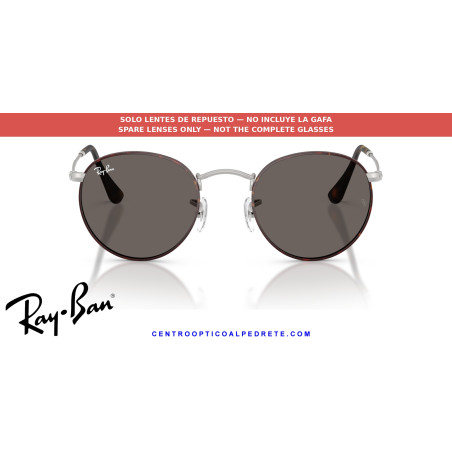 Ray-Ban RB3447 Round Metal Replacement Lenses Dark Grey | Alpedrete