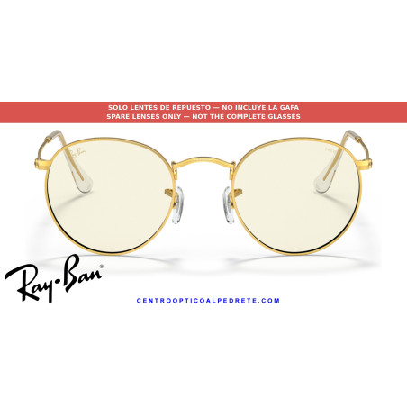 Lentes repuesto Ray-Ban Round Metal RB3447 Transparente fotocromático