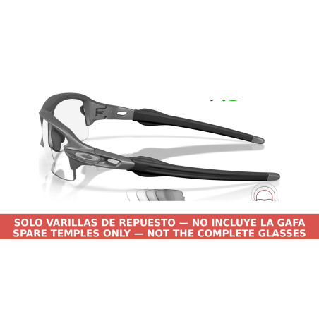 Steel Grey Temples Oakley Flak 2.0 S Replacement | COA