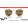 Lentes repuesto Ray-Ban Round Metal RB3447 Polarizadas+ plata y marrón