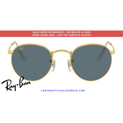 Ray-Ban RB3447 Round Metal Replacement Lenses Blue | Alpedrete