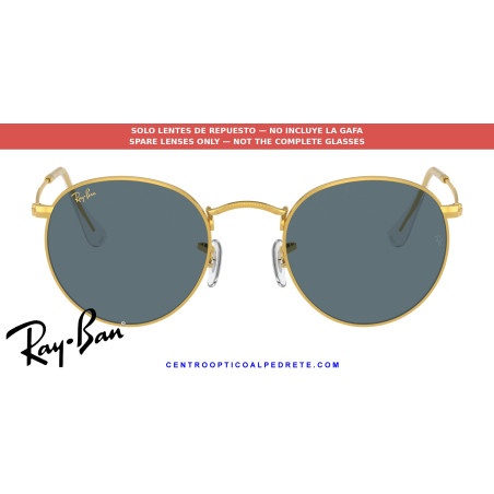 Ray-Ban RB3447 Round Metal Replacement Lenses Blue | Alpedrete