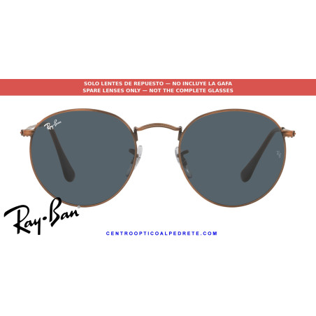 Ray-Ban RB3447 Round Metal Replacement Lenses Blue | Alpedrete