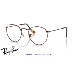 Ray-Ban Round Metal Brown Prescription Glasses (RX3447V 3230)