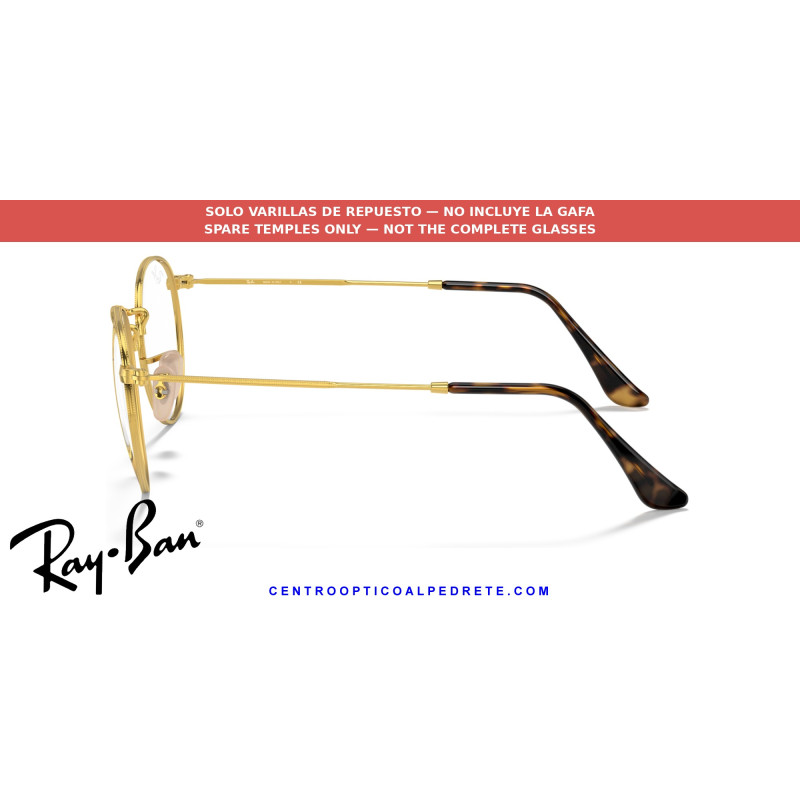Varillas Ray-Ban Round Metal RX3447V Oro arista (2500) | Alpedrete